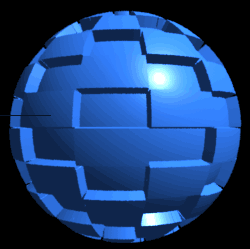 rendering of checkered displacement shader