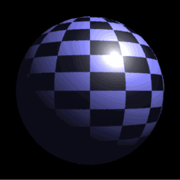 rendering of checkered shader