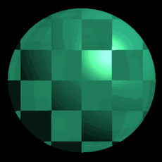 rendering of a checkered lens shader