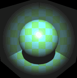 rendering of checkered light shader
