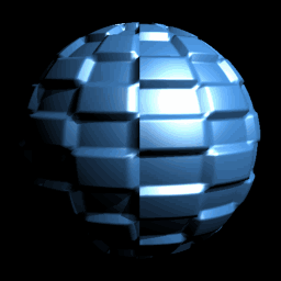 rendering of checkered displacement shader